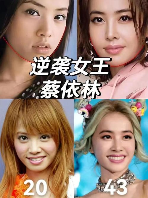 蔡依林整形前后对比照片曝光：从青涩校园风到精致立体五官的蜕变