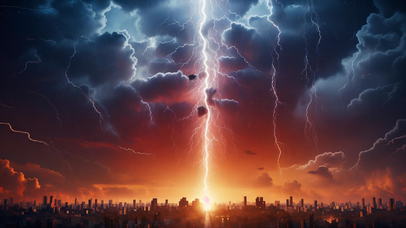 轰鸣的雷霆 滚滚雷声：自然界震撼现象，携能量唤起敬畏与别样美感