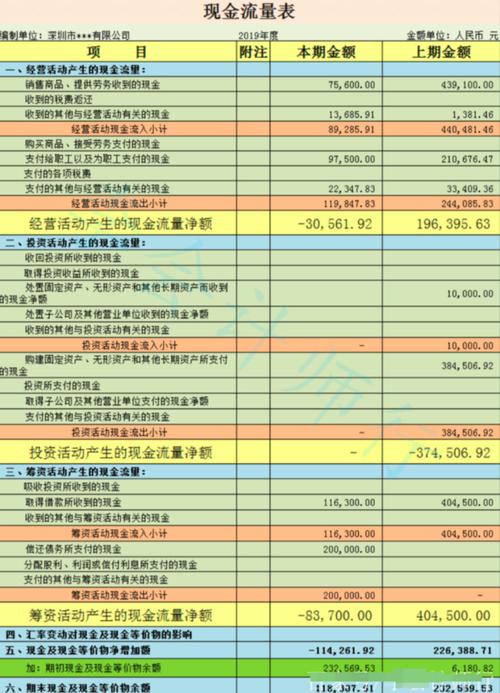 现金流量表格式_现金流量表样式_现金里流量表