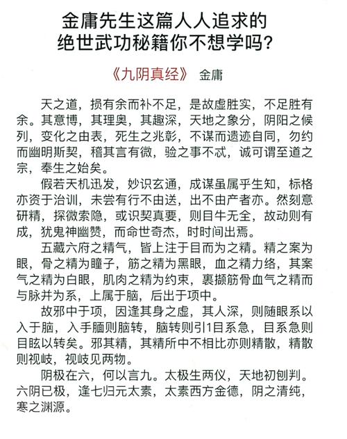 九阴真经套路_九阴真经太极拳招式_九阴真经话术