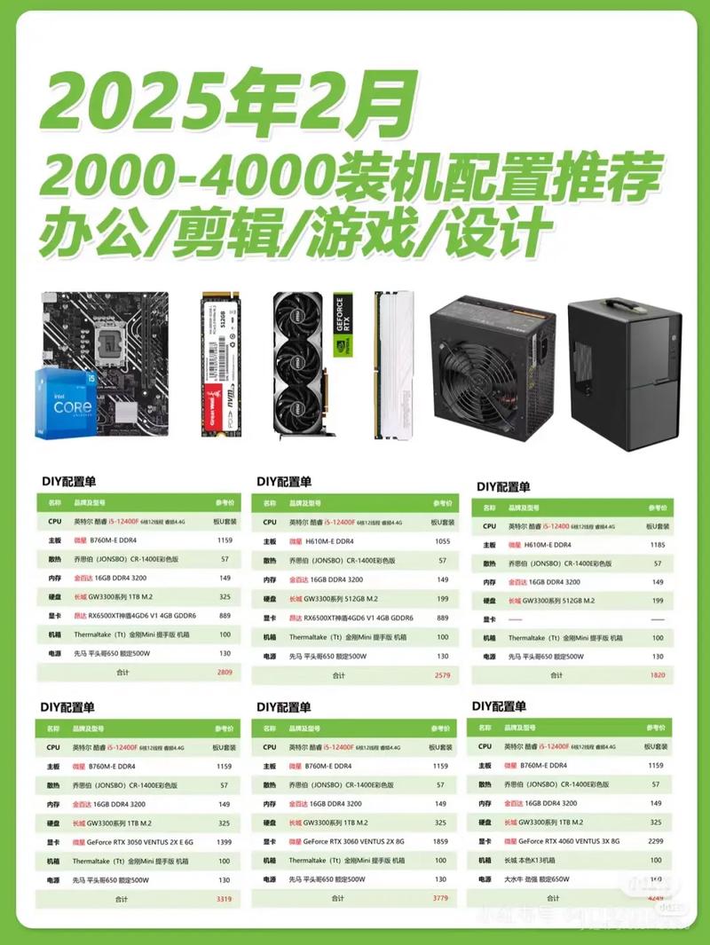 电脑配置清单及价格2000元_电脑配置单子_2000元电脑配置单