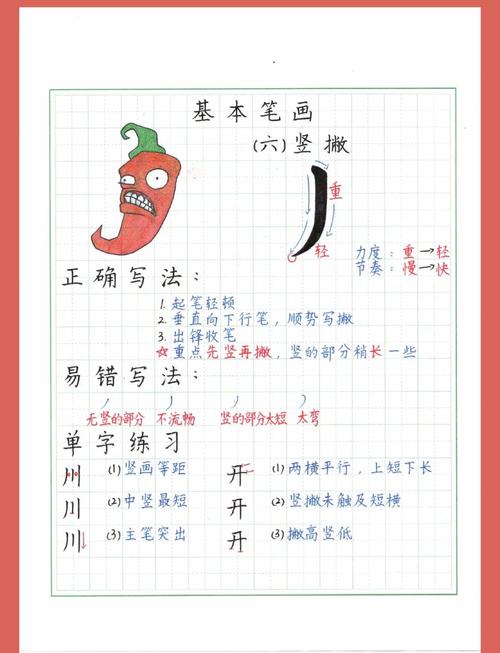 一撇一竖一点_竖撇点撇是什么字_竖撇点怎么写