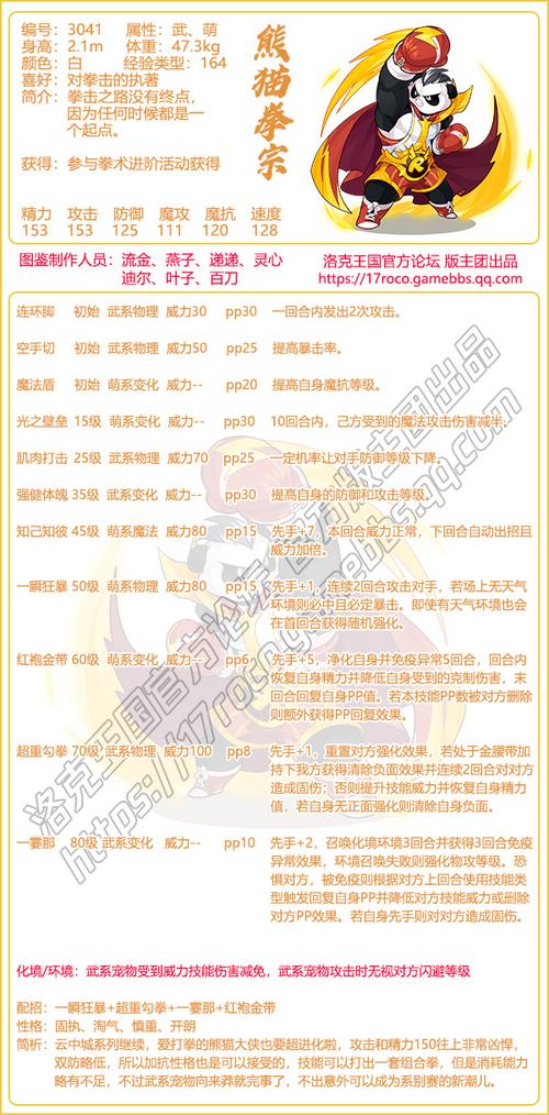 洛克王国熊猫拳王怎么样_洛克王国熊猫秀才_熊猫宝宝洛克王国