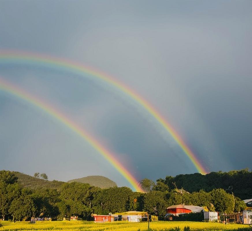 彩虹小草_小草彩色_彩虹草地