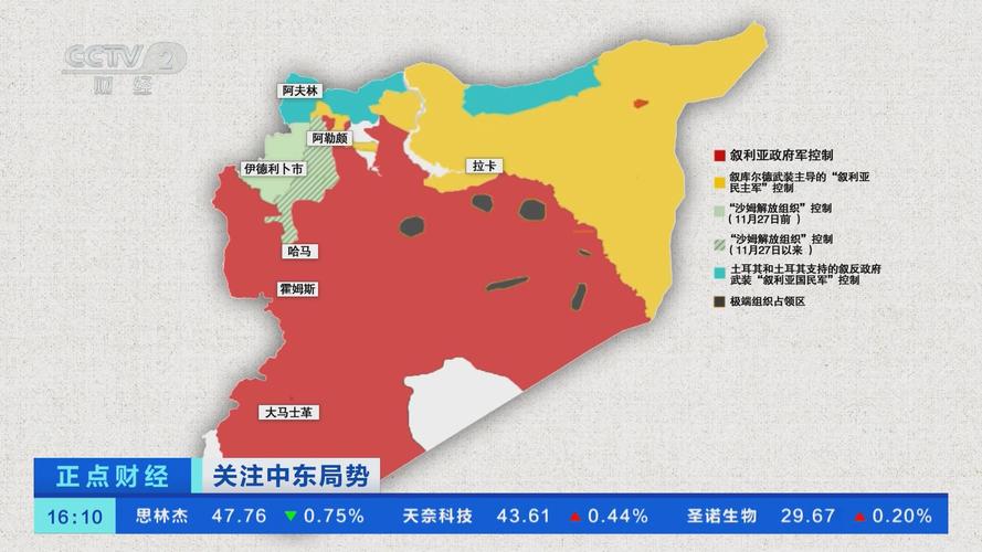 叙利亚最新局势中文地图，查看城市与战区分布