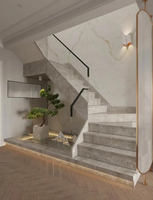 楼梯艺术漆_尚艺楼梯_楼梯艺术玻璃图案